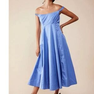 Nwt Free People Alinda Midi Dress in Blue Iris